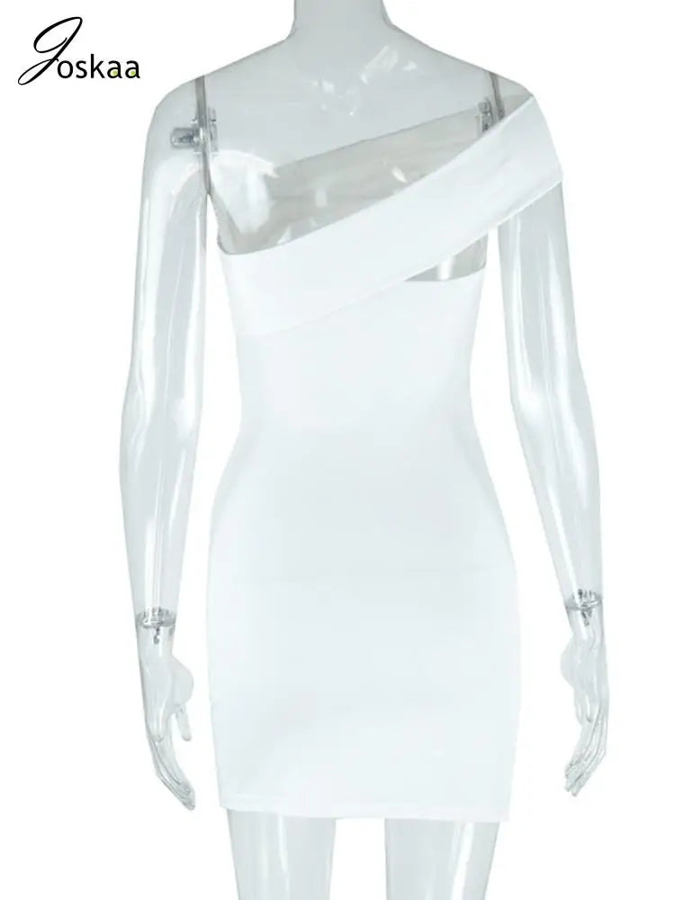 Wholesale Women's Cutout Sleeveless Mini Dress White – Detail View