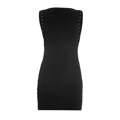 Women's Cutout Sleeveless Bodycon Mini Dress - Detail View 6