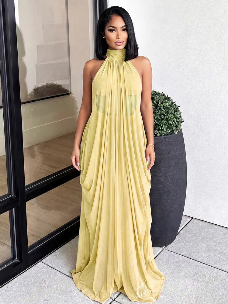 Women's Mesh Cutout Strapless Two Piece Set