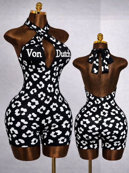 Joskaa Backless Halter Sleeveless Bodycon Romper - romper image 6