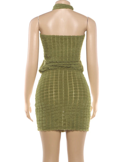 Joskaa Backless Halter Bodycon Mini Dress - mini dress image 4