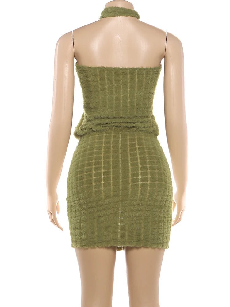 Joskaa Backless Halter Bodycon Mini Dress - mini dress image 4