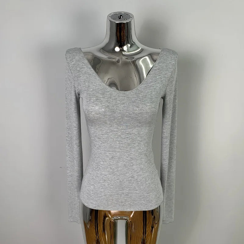 Wholesale Women's Mesh Long Sleeve Bodycon Top