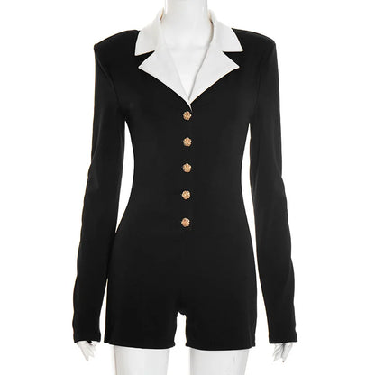 Joskaa Long Sleeve Bodycon Romper Fall Rose Metal - romper image 5