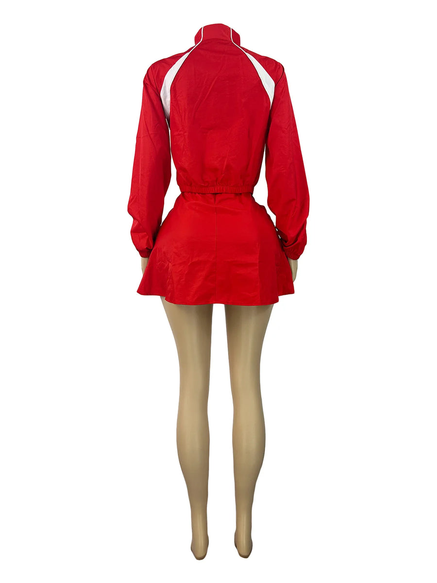 Joskaa Zip Up Long Sleeve Two Piece Set - two piece set image 4