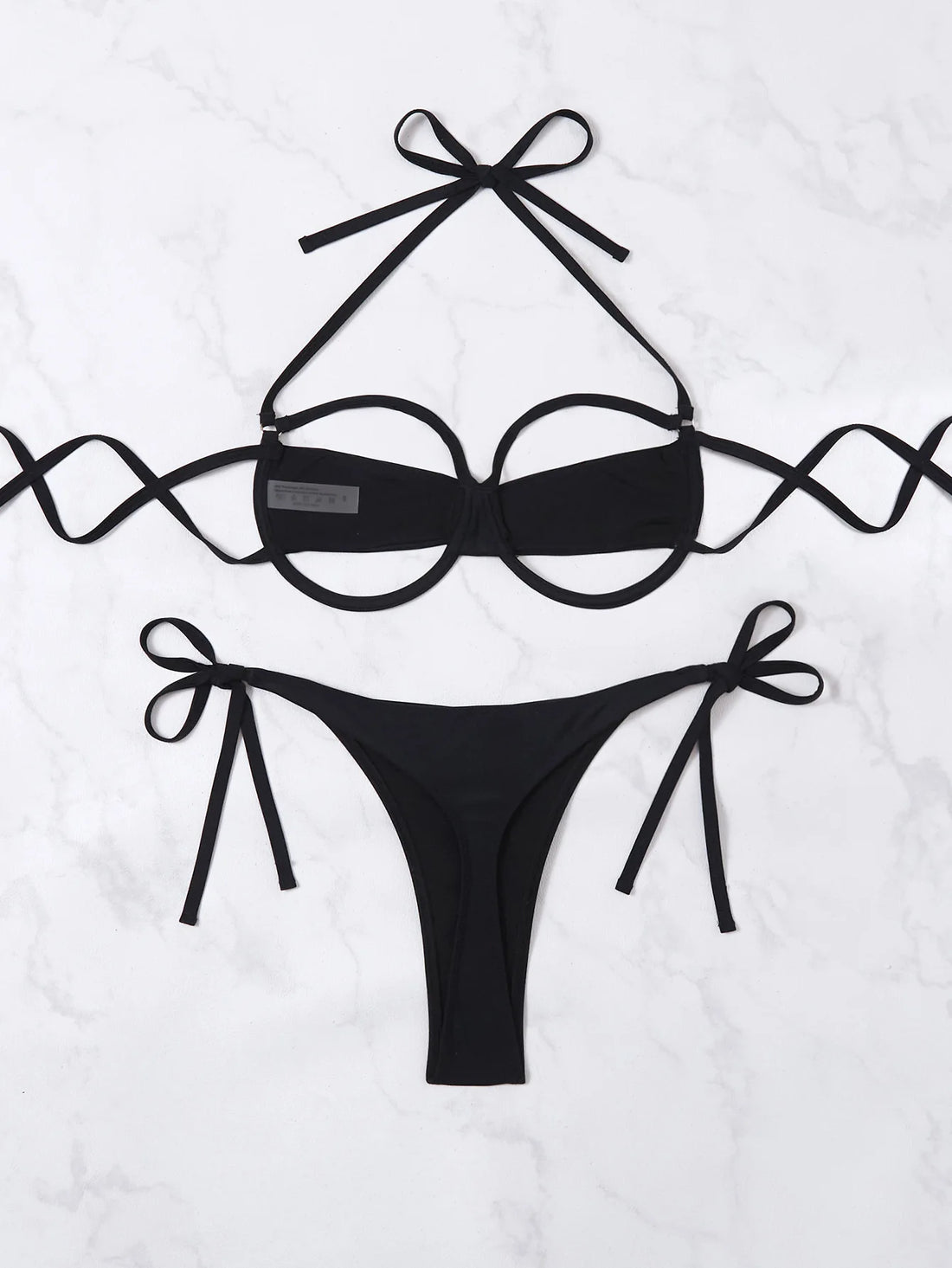 Joskaa Swimwear Solid Hollow Out - swimwear image 3