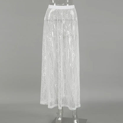 Joskaa Lace High Waist Maxi Skirt Fall See Through - skirt image 5