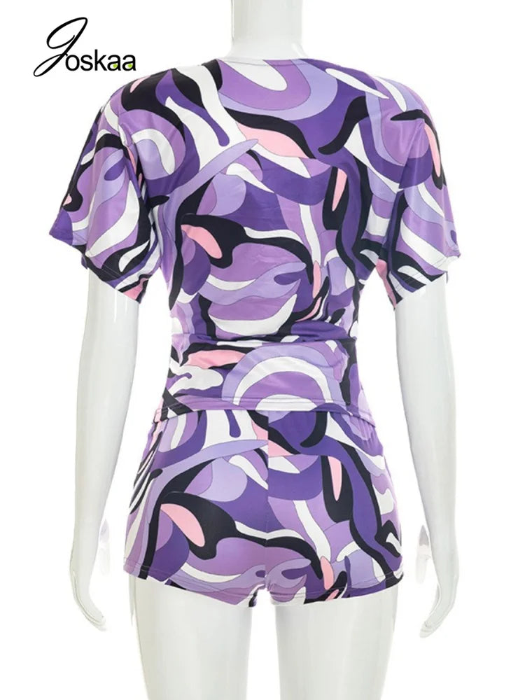 Women's Ruched Two Piece Set - Detail View