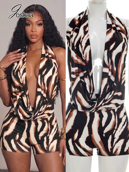 Women's Backless V-neck Halter Two Piece Set - Women's Fashion Wholesale - Front View