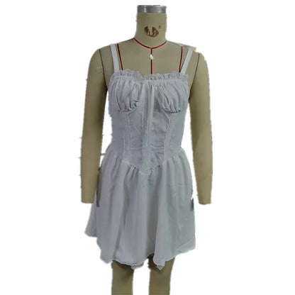 Women's Lace Patchwork Vacation Spaghetti Mini Dress