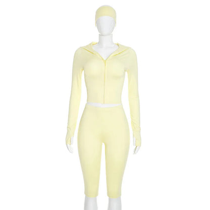 Women's Zip Up Long Sleeve Two Piece Set - Additional View 9