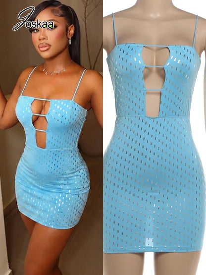 Women's Sequin Cutout Sleeveless Mini Dress – Women's Fashion Wholesale – Front View