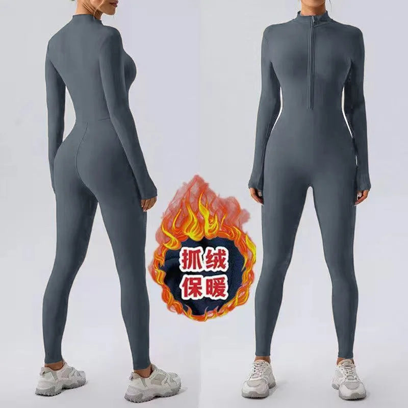 Women's Zip Fleece Lined Winter Leggings