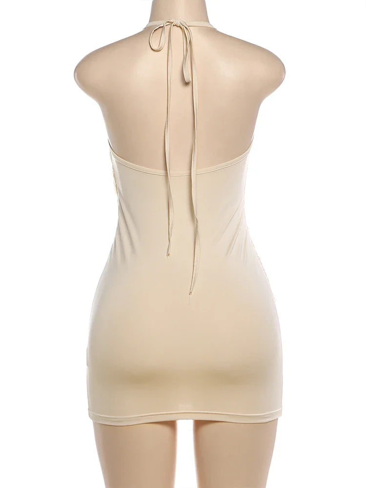Joskaa Backless Halter Bodycon Mini Dress - mini dress image 4