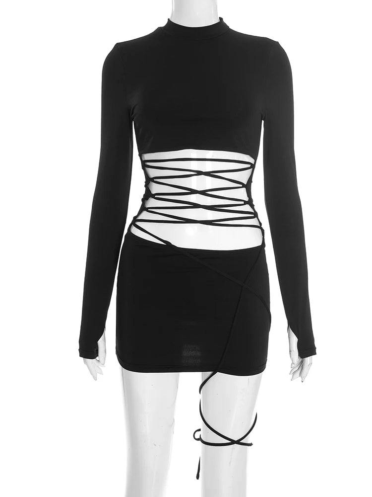 Joskaa Long Sleeve Bodycon Mini Dress - mini dress image 4