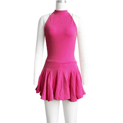 Women's Backless Sleeveless Bodycon Mini Dress