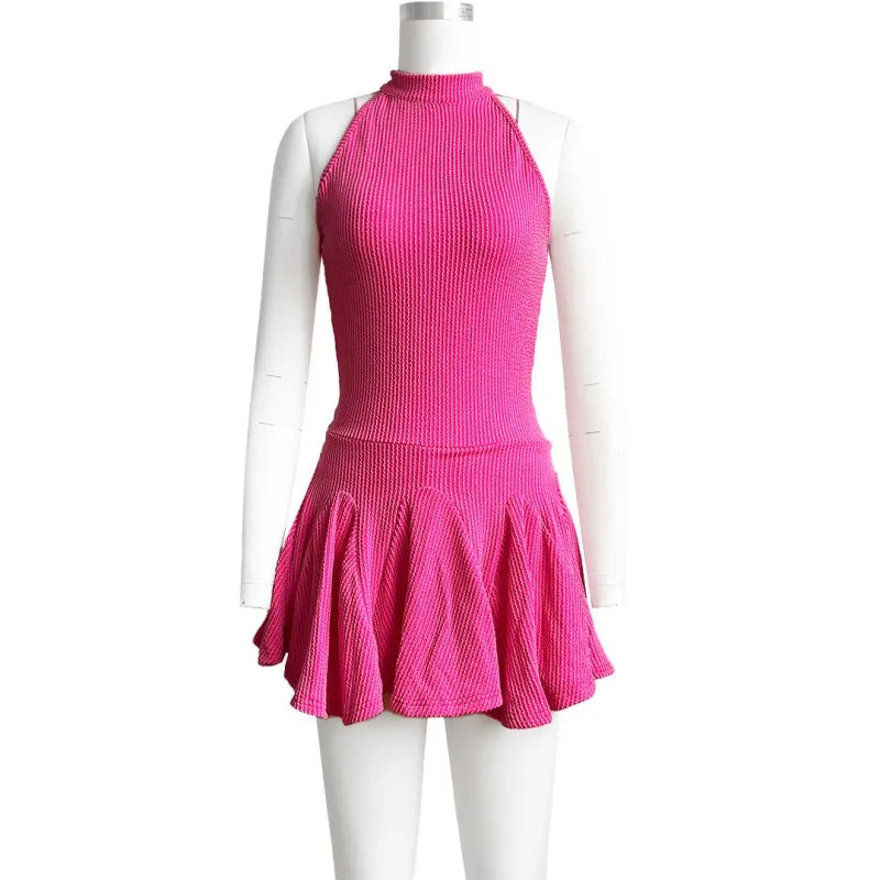 Women's Backless Sleeveless Bodycon Mini Dress