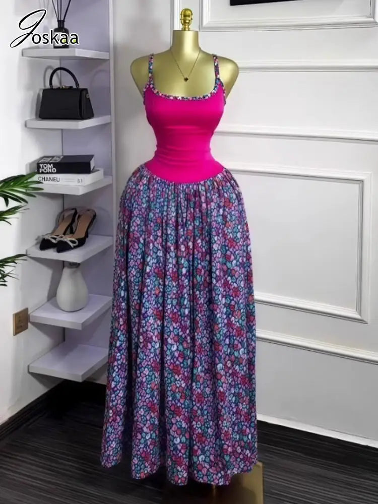 Women's Floral Print Sleeveless Bodycon Bikini Set – Women's Fashion Wholesale – Front View