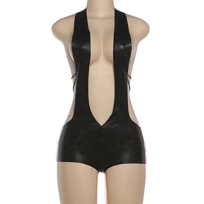 Joskaa Backless Halter Sleeveless Bodycon Romper - romper image 5
