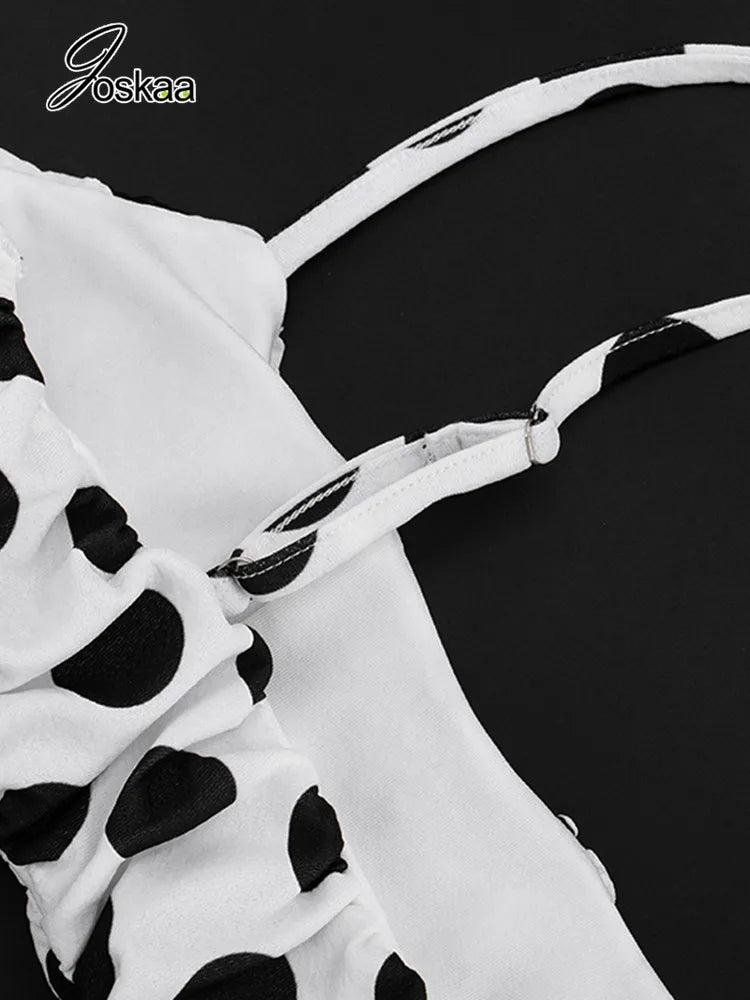 Women's Polka Dot Two Piece Set Print Cropped - Detail View 5