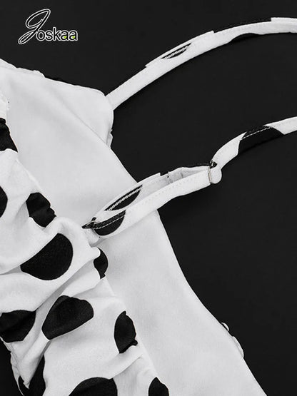 Women's Polka Dot Two Piece Set Print Cropped - Detail View 5