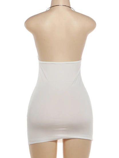 Joskaa Backless Halter Sleeveless Bodycon Mini Dress - mini dress image 4