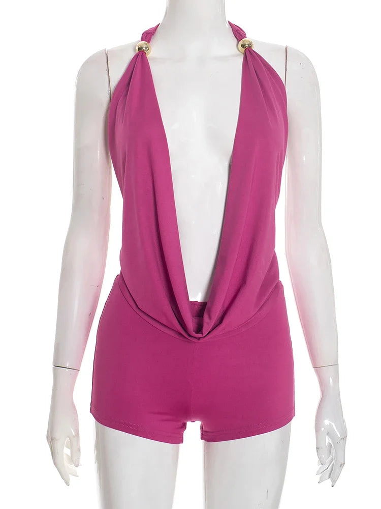 Joskaa Backless Halter Two Piece Set - two piece set image 6