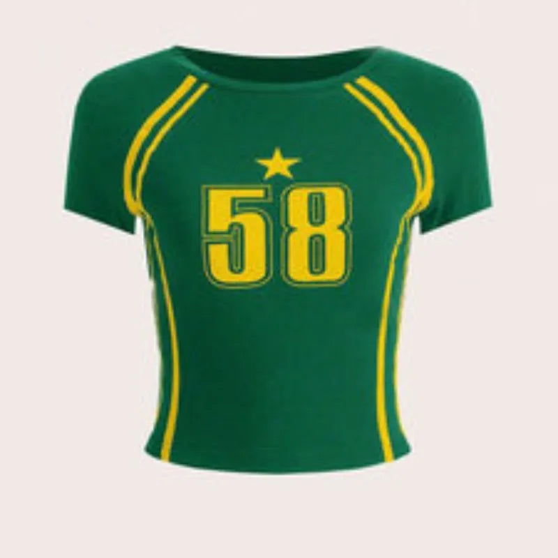 Women's Short Sleeve Digital Printed T-shirts Top