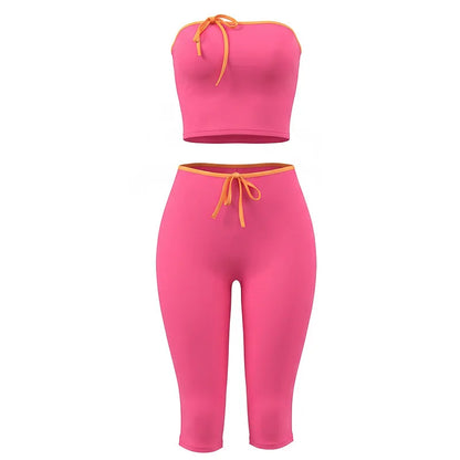 Women's Strapless High Waist Two Piece Set - Additional View 7