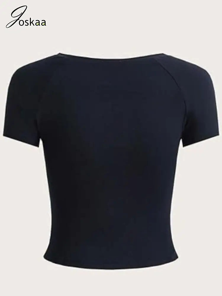 Women's Short Sleeve Digital Printed T-shirts Top Gray – Detail View
