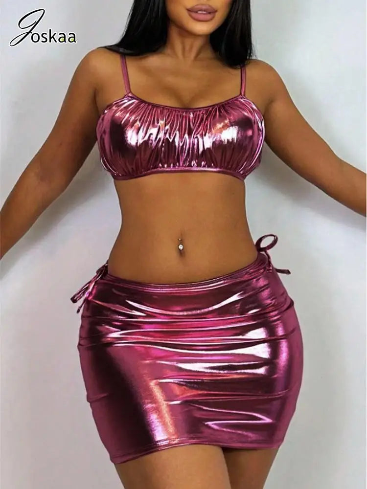 Women's Sequin Swimwear Bronzing Shiny Bikini Set – Women's Fashion Wholesale – Front View