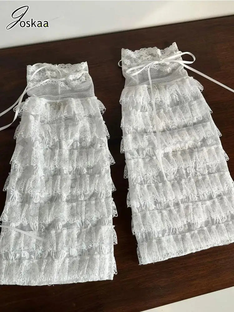 Wholesale Women's Lace Mesh Thigh High Stockings – Detail View