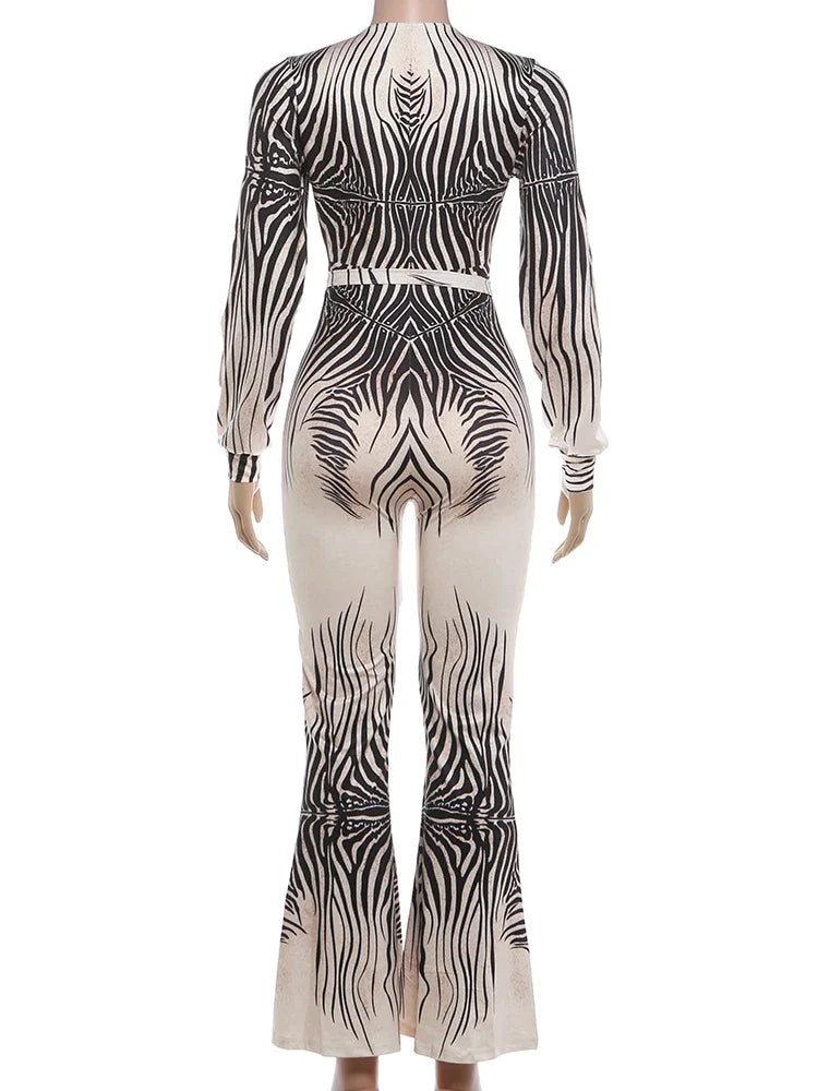 Joskaa Stripe Long Sleeve Bodycon Romper - romper image 4