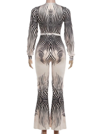 Joskaa Stripe Long Sleeve Bodycon Romper - romper image 4