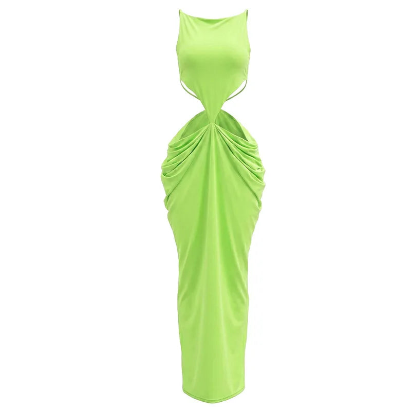 Women's Ruched Cutout Bodycon Maxi Dress - Additional View 7
