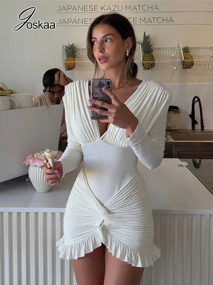 Wholesale Women's Long Sleeve Bodycon Mini Dress – Women's Fashion Wholesale – Front View