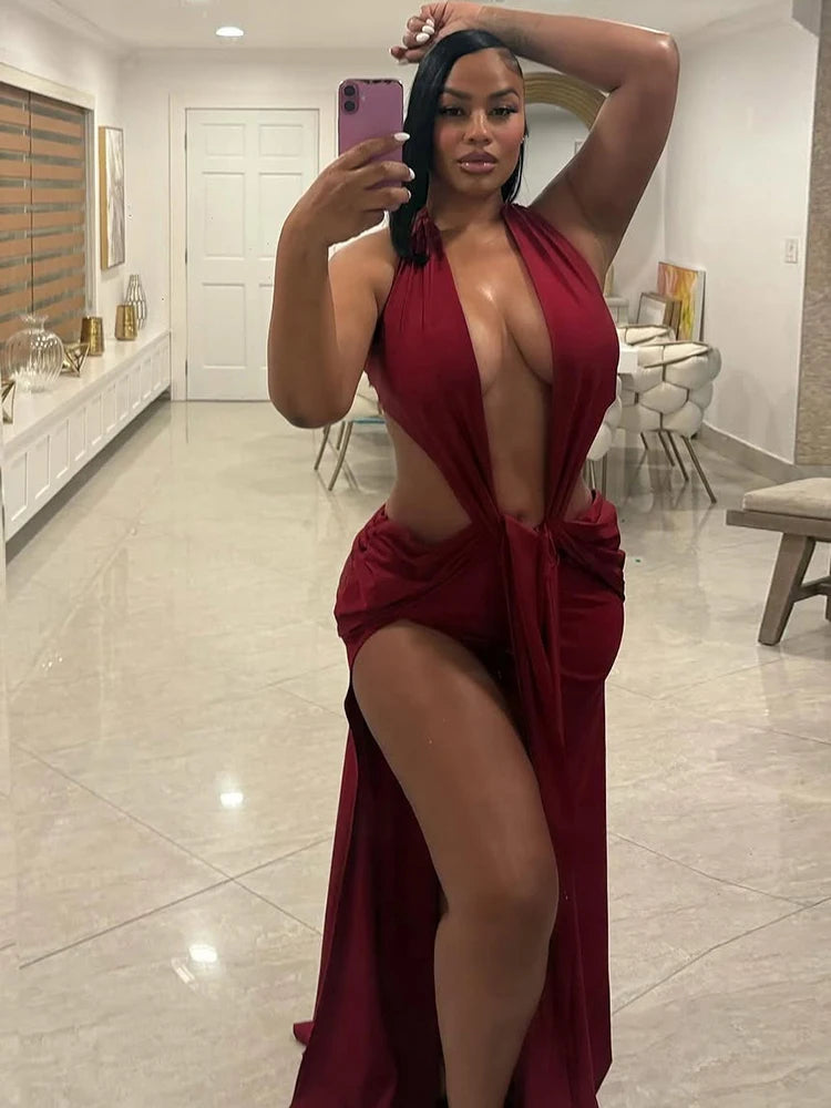 Joskaa Backless Halter Bodycon Dress - dress image 6