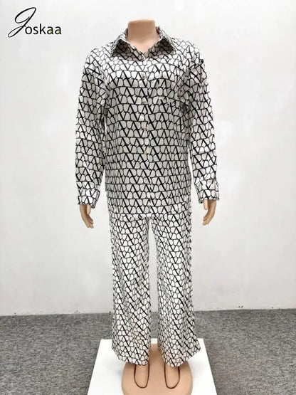 Women's Long Sleeve Flare Wide Leg Two Piece Set Silver – Back View