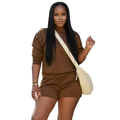 Women's Long Sleeve Fall Crewneck Sweatshirt Two Piece Set