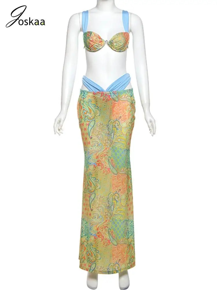 Wholesale Women's Maxi Bandage Bra Two Piece Set Green – Back View