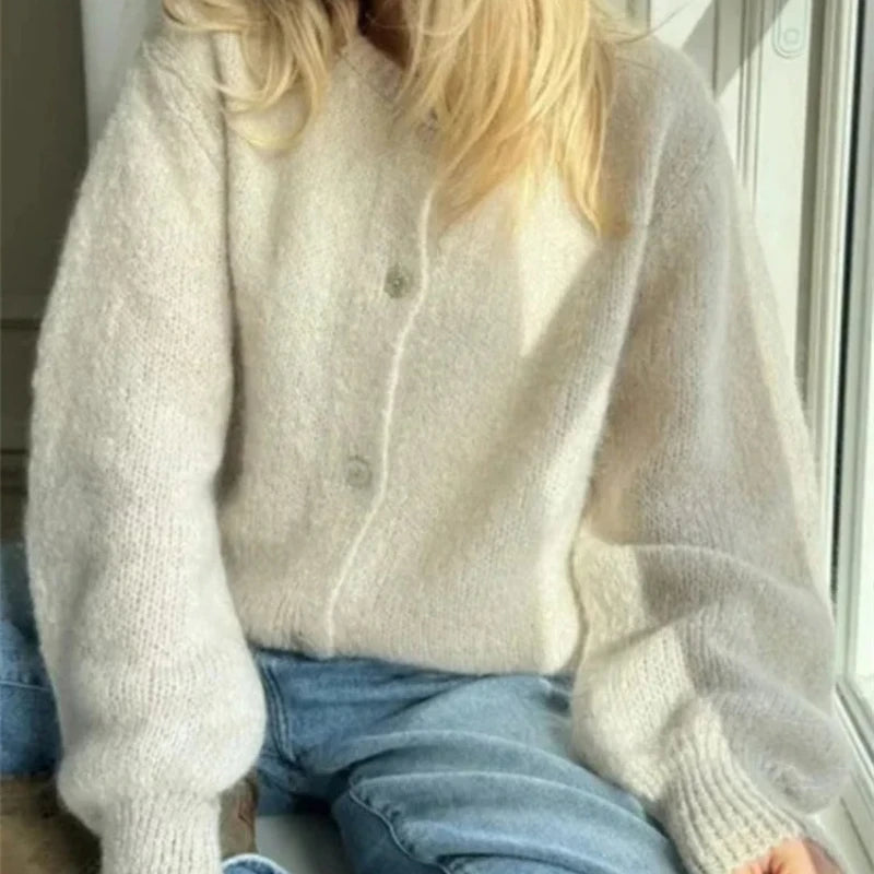 Women's Knit Ribbed Inner Knitting Jacket
