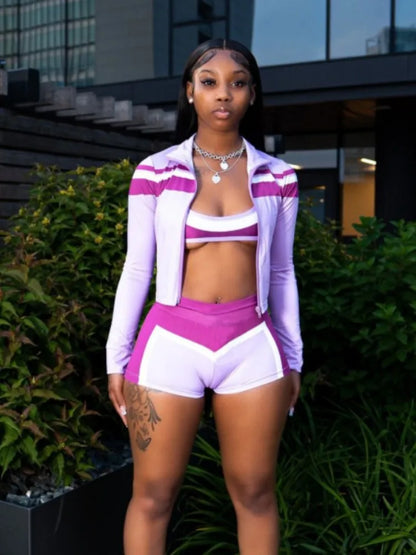 Women's Long Sleeve Bodycon Two Piece Set
