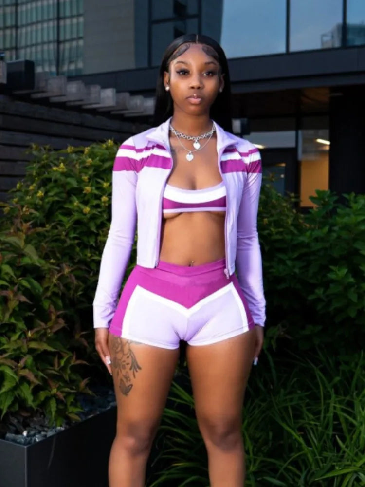 Women's Long Sleeve Bodycon Two Piece Set