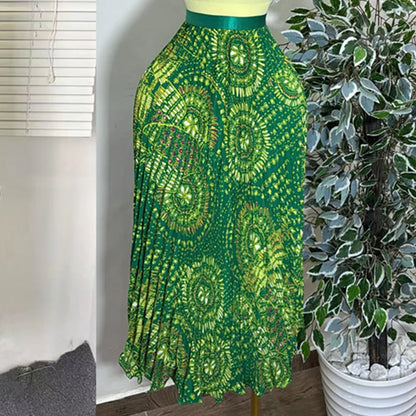 Joskaa Floral Print Pleated High Waist Flare Skirt - skirt image 9