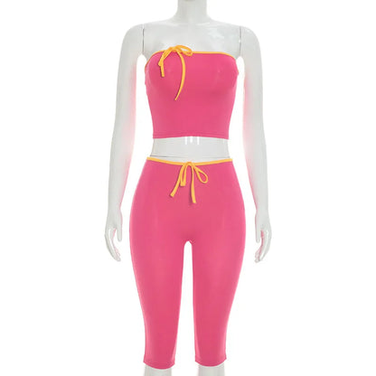 Women's Strapless High Waist Two Piece Set - Additional View 8