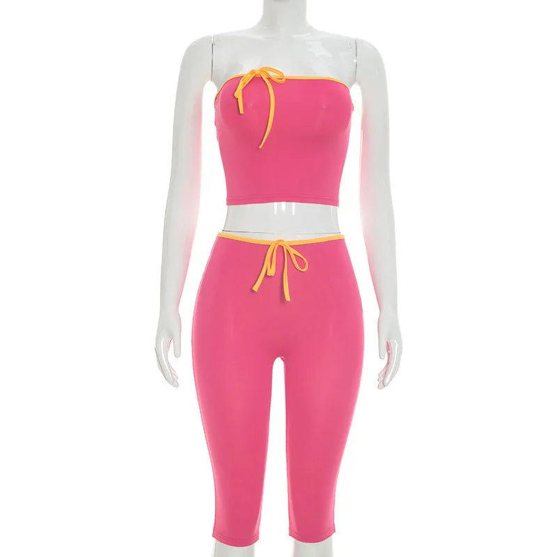 Women's Strapless High Waist Two Piece Set - Additional View 8