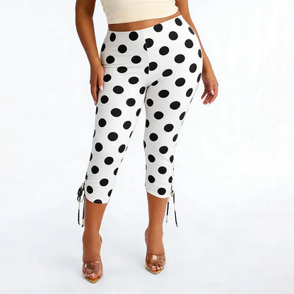 Joskaa Polka Dot Crop Pants Print Cropped Trousers - pants image 6