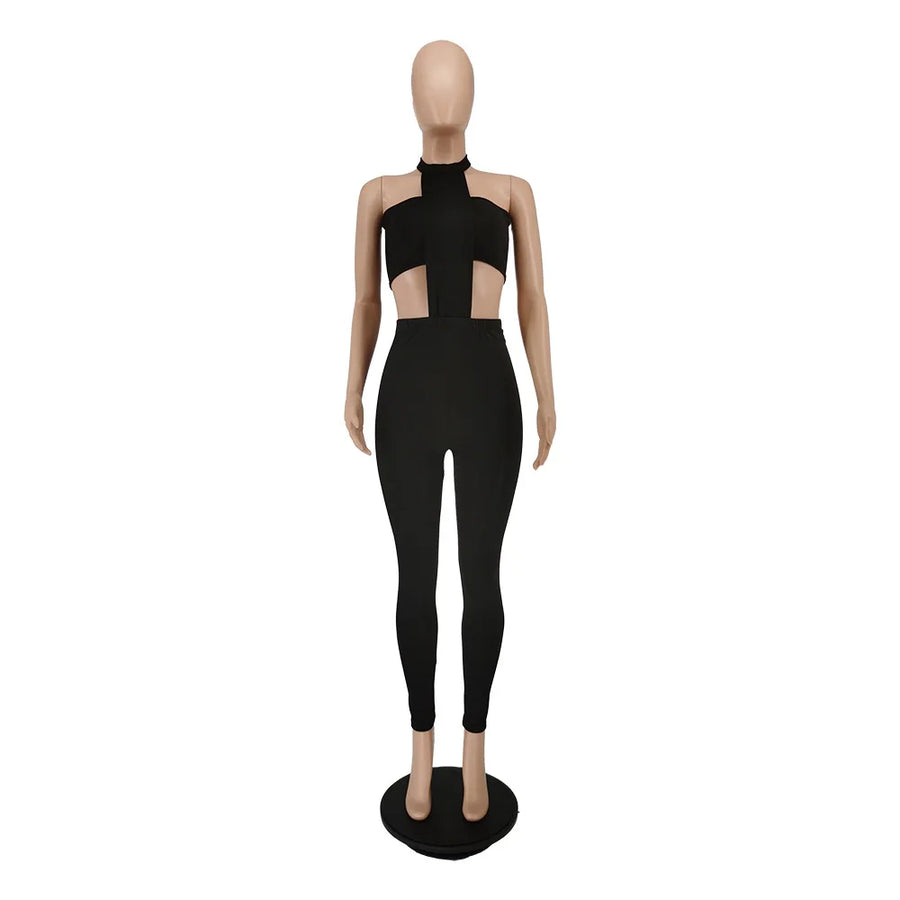 Joskaa Backless Halter Strapless Bodycon Two Piece Set - two piece set image 5