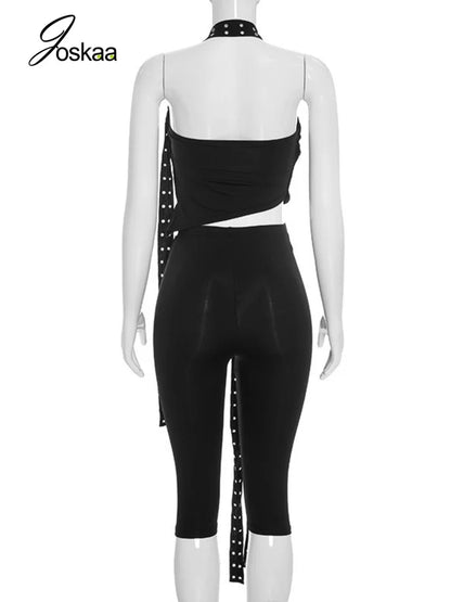 Women's Halter Two Piece Set - Detail View