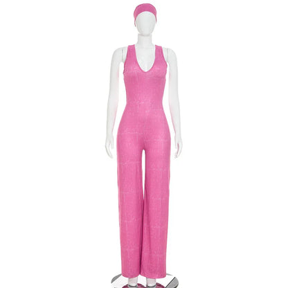 Women's Ruched Backless V-neck Sleeveless Romper - Additional View 10